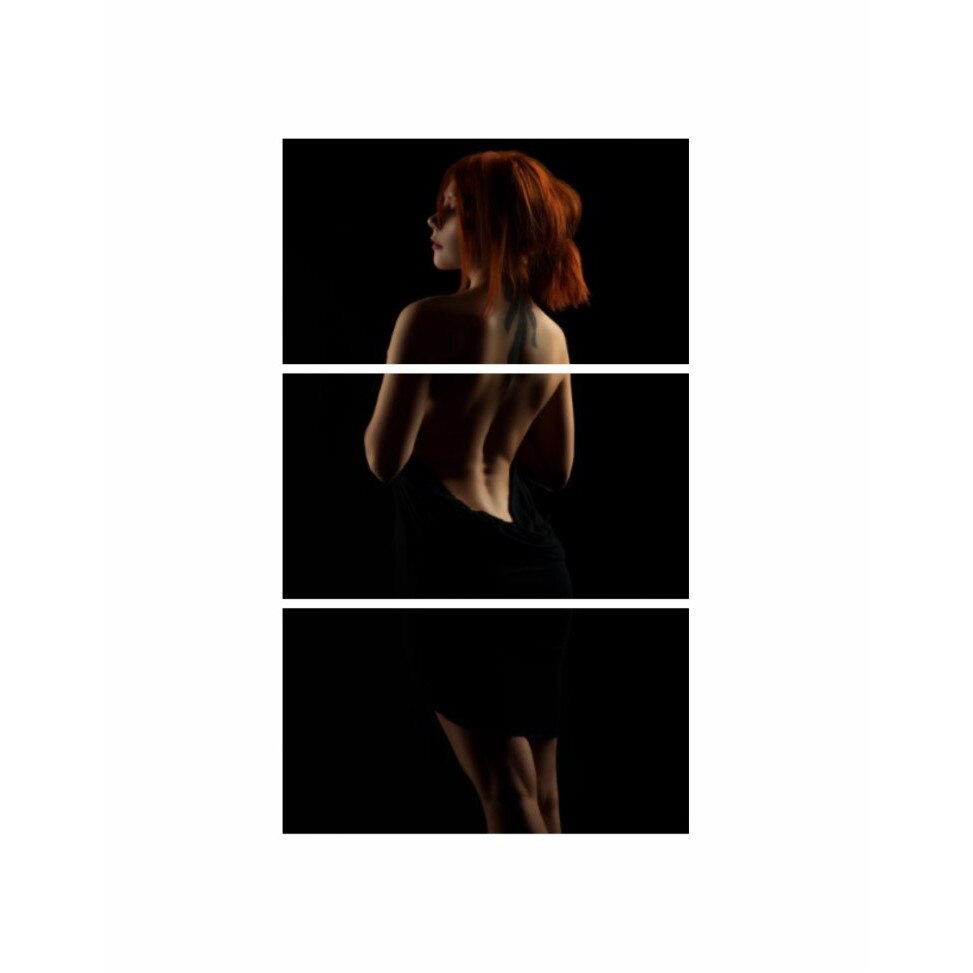 Tablou multicanvas 3 piese 90x150 cm, model Erotic 26