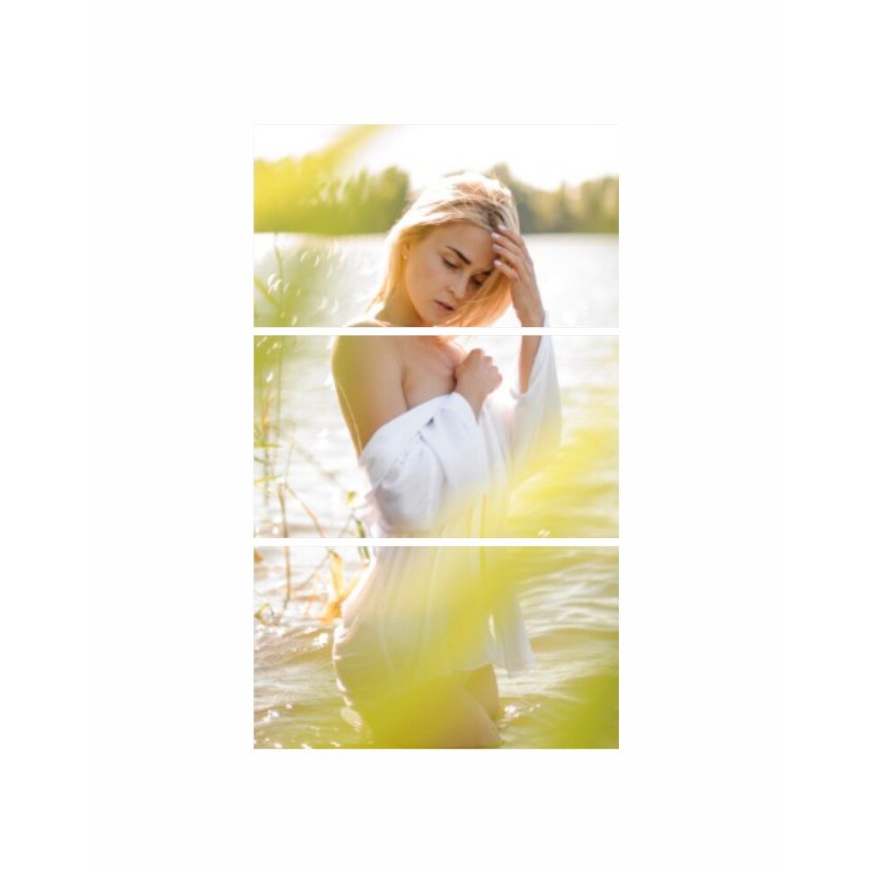 Tablou multicanvas 3 piese 90x150 cm, model Portret fata 31