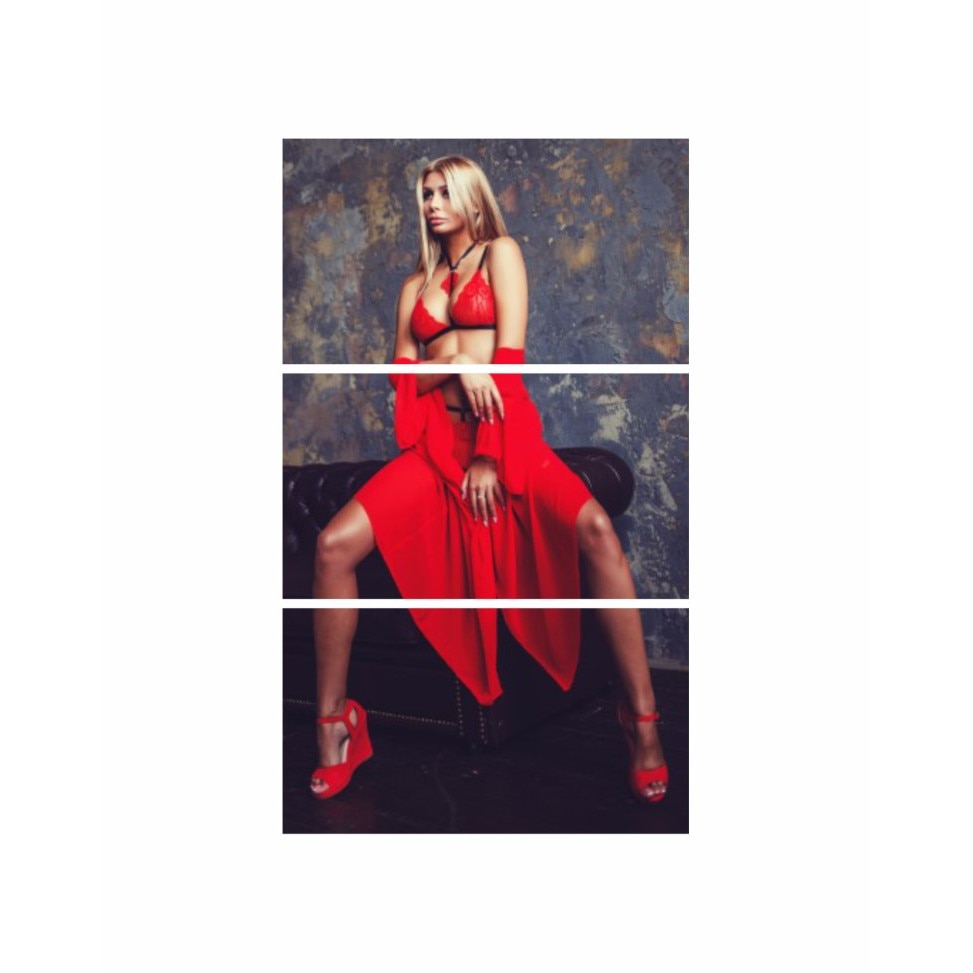 Tablou multicanvas 3 piese 90x150 cm, model Erotic 27