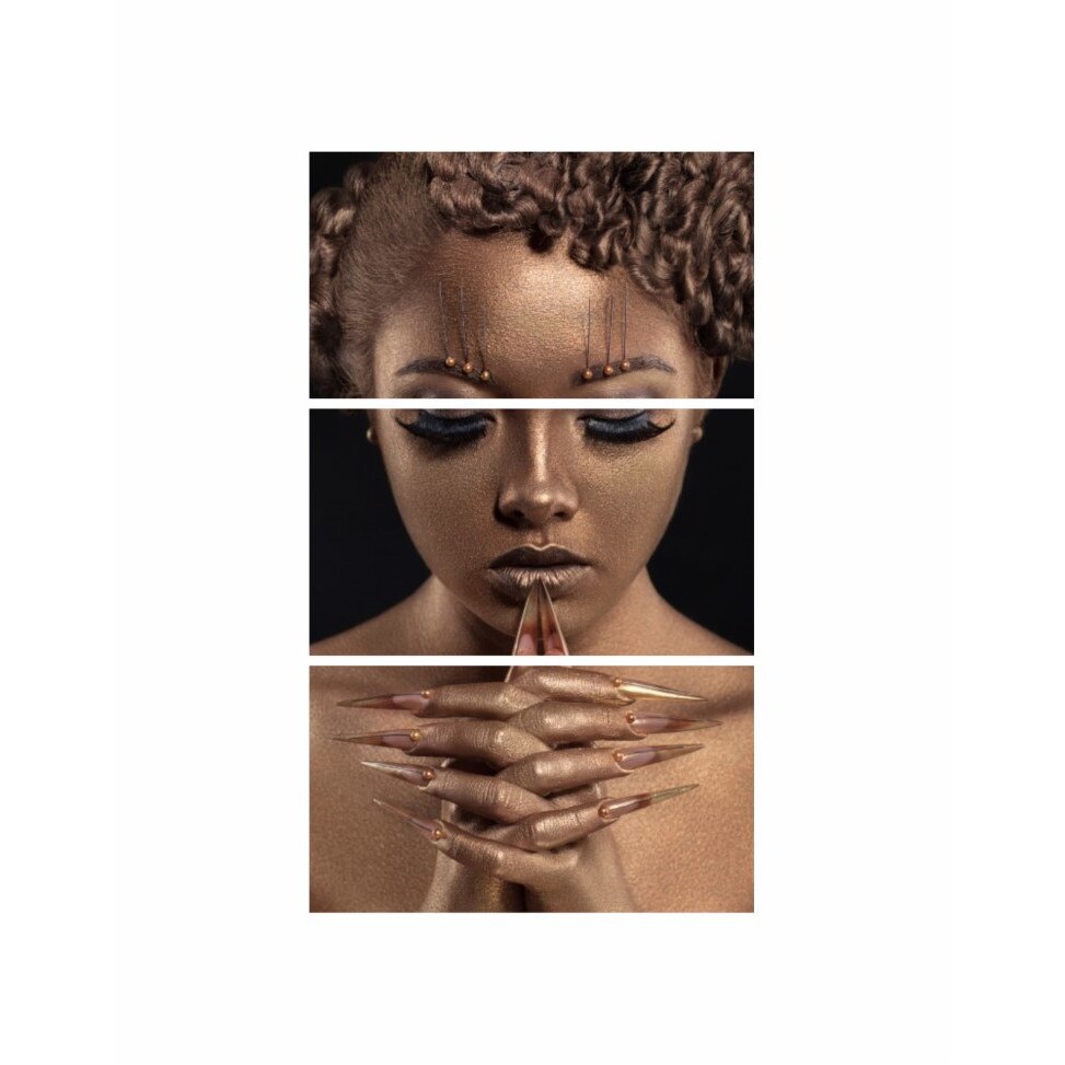 Tablou multicanvas 3 piese 90x150 cm, model Portret fata 1