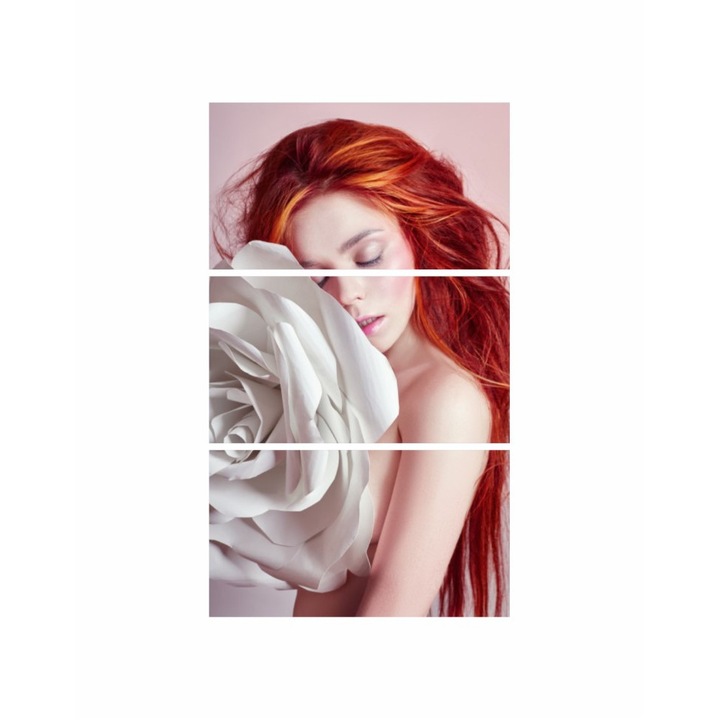 Tablou multicanvas 3 piese 90x150 cm, model Portret fata 5