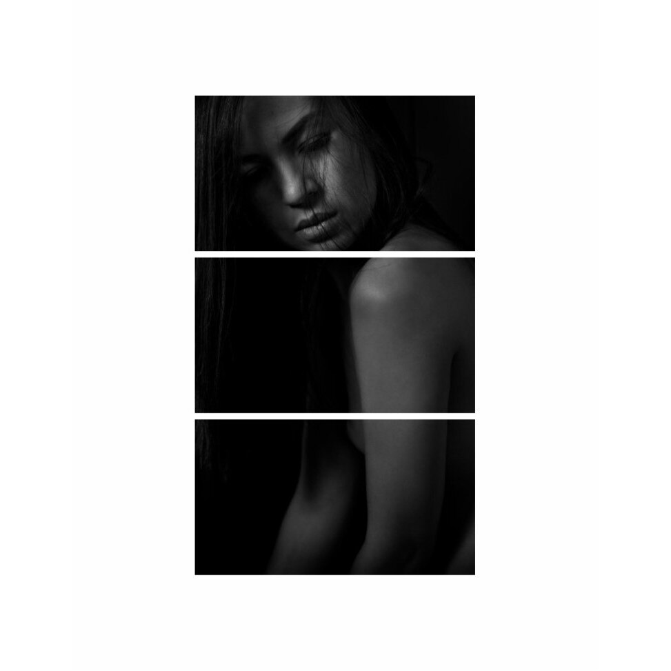 Tablou multicanvas 3 piese 90x150 cm, model Portret fata 11