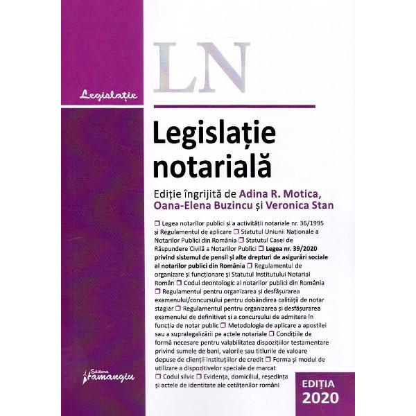 Legislatie notariala Ed.2020
