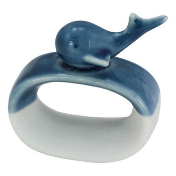 Set inele servetele Sea Club, 12 bucati ,ceramica, model balena,6x3,3x6cm Set inele servetele Sea Club, 12 bucati ,ceramica, model balena,6x3,3x6cm