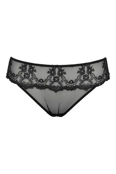 Chiloti din dantela si triplu voal elastic, model intreg clasic, Intimamoda Glam 1945, Negru Chiloti din dantela si triplu voal elastic, model intreg clasic, Intimamoda Glam 1945, Negru