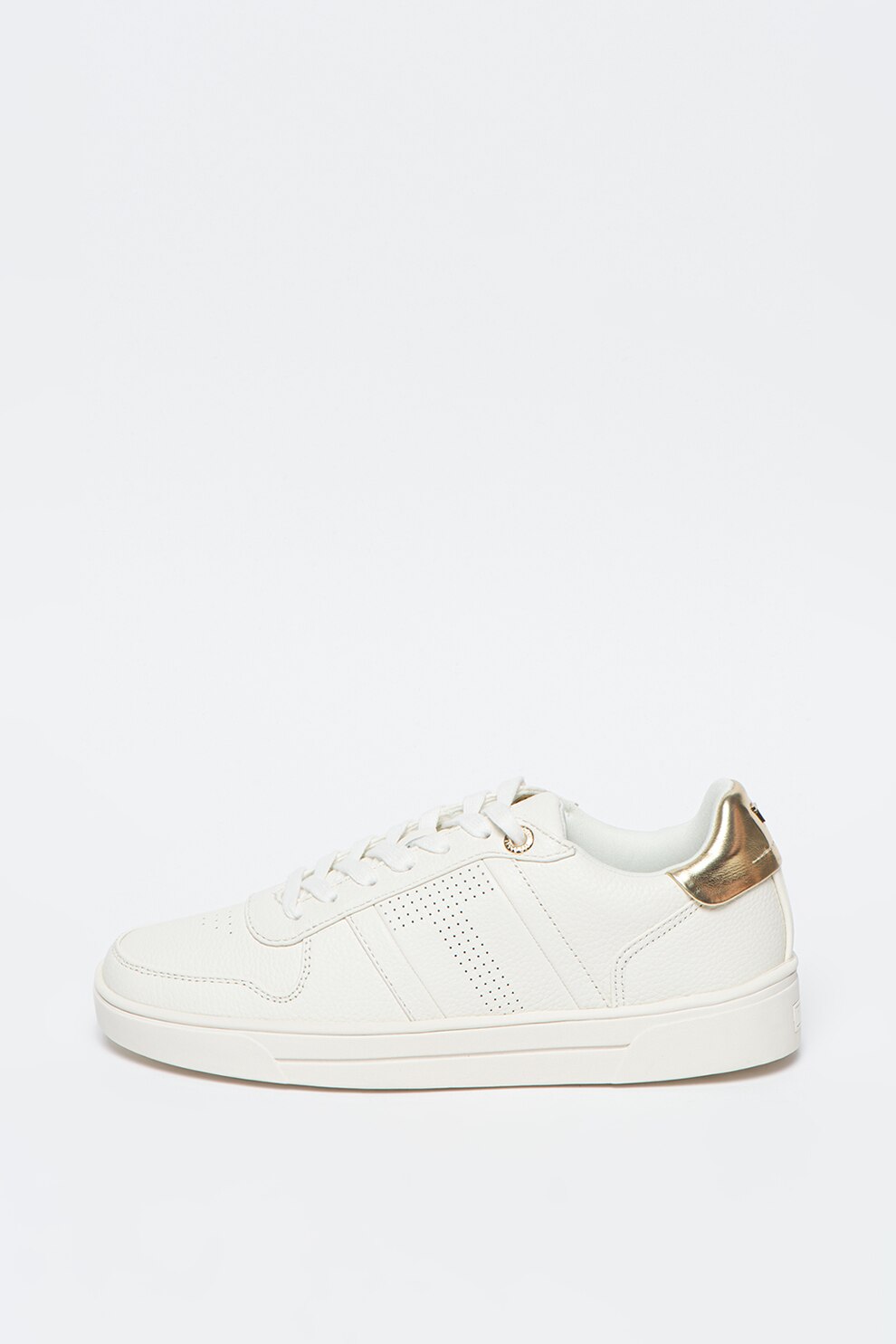 Ted Baker, Pantofi sport de piele Sosie, Alb/Auriu, 36