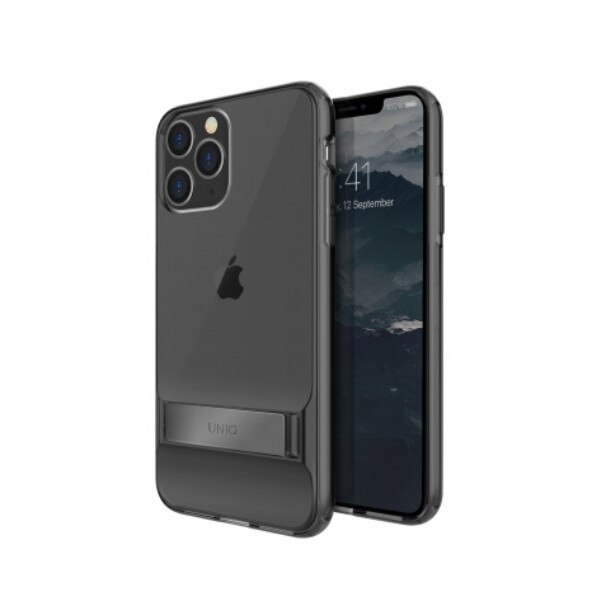 Husa de protectie Uniq pentru Apple IPhone 11 Pro cu Suport Reglabil, TPU, Cabrio, Gri