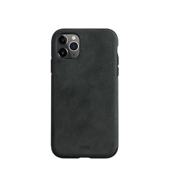 Husa de protectie Uniq pentru Apple IPhone 11 Pro, Piele, Sueve, Neagra