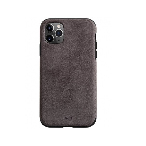 Husa de protectie Uniq pentru Apple IPhone 11 Pro, Piele, Sueve, Gri