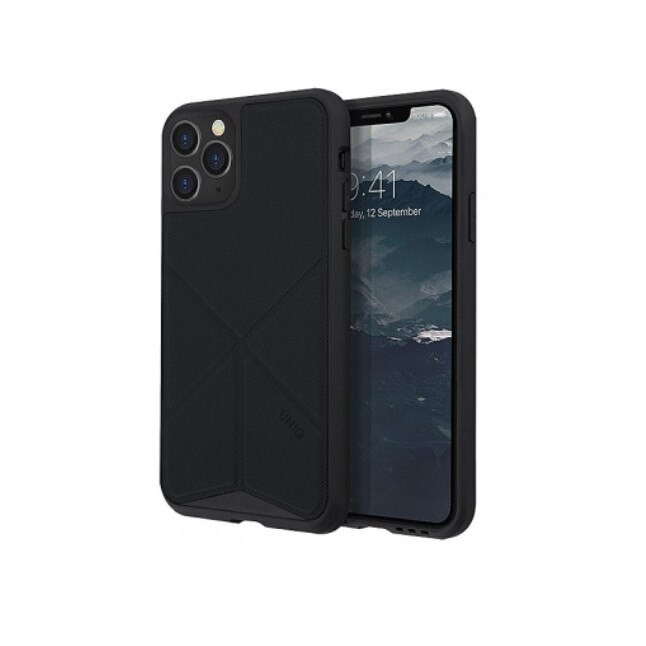 Husa de protectie Uniq pentru Apple IPhone 11 Pro, TPU Textil, Rigor, Neagra