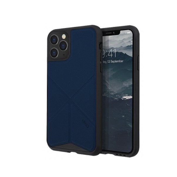 Husa de protectie Uniq pentru Apple IPhone 11 Pro, TPU Textil, Rigor, Bleumarin