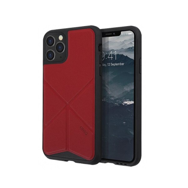 Husa de protectie Uniq pentru Apple IPhone 11 Pro, TPU Textil, Rigor, Rosie