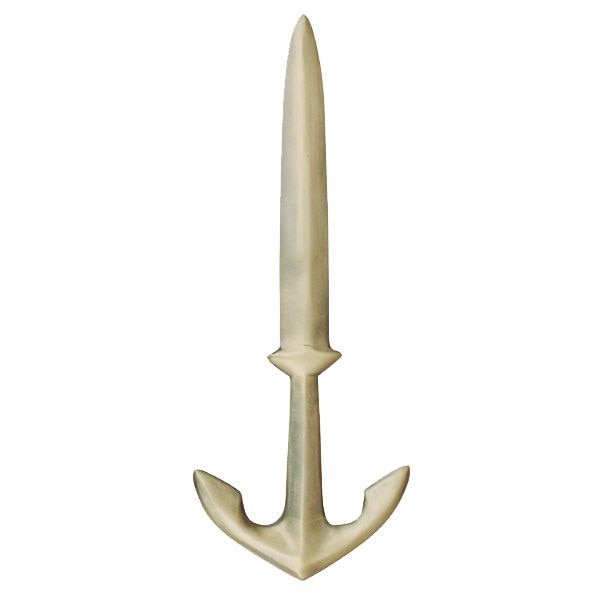 Cutit pentru scrisori Sea Club,alama antichizata,model cu ancora,L 19.5cm