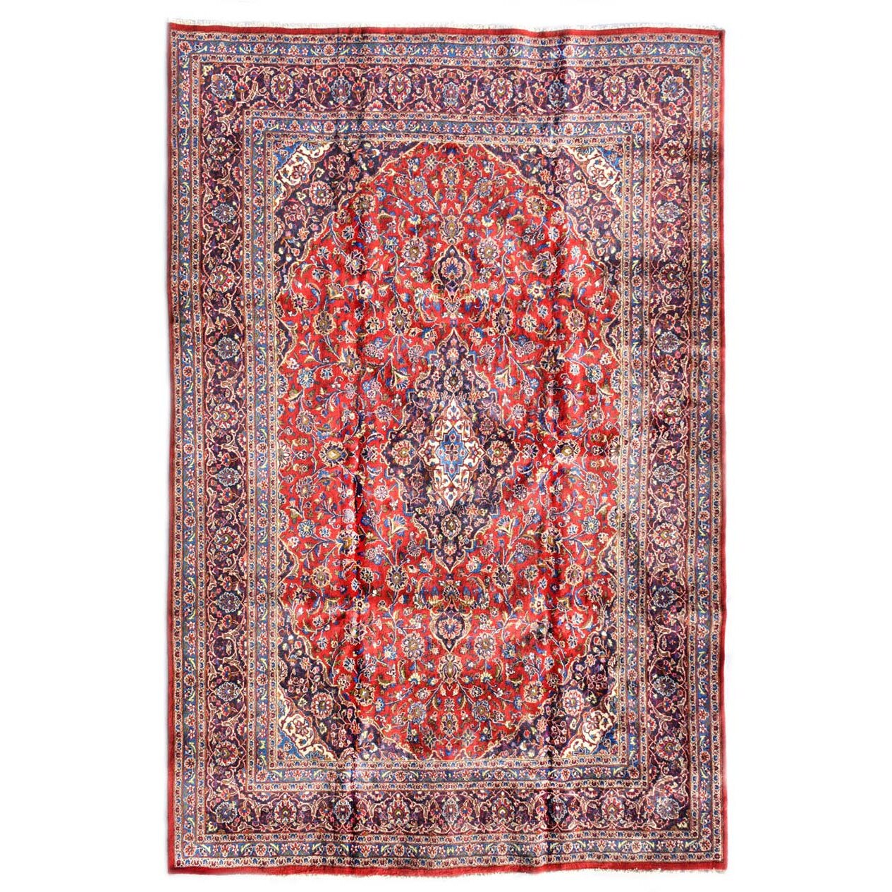 Covor Persan Mashad lucrat manual din lana Size 390X292