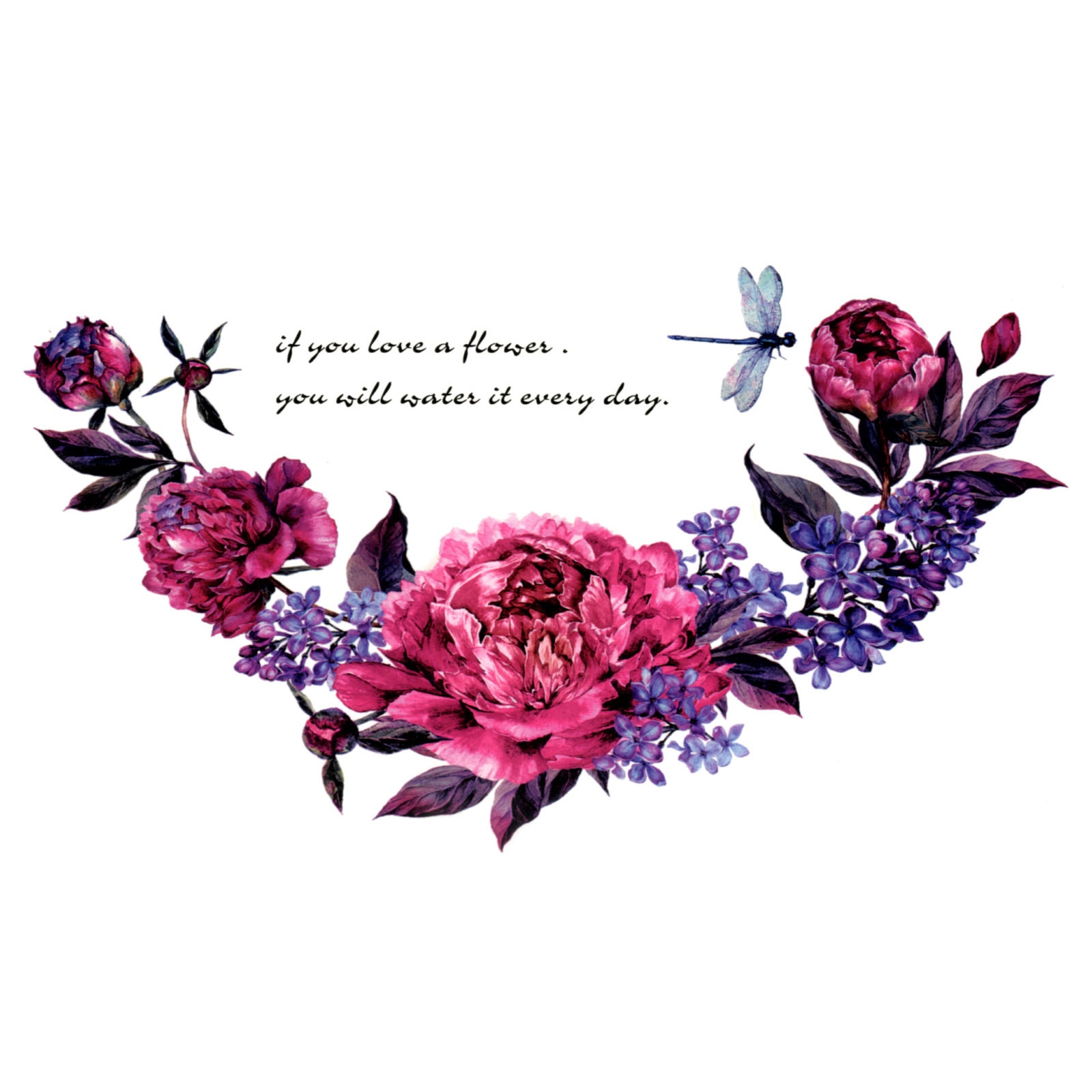 Tatuaj temporar, Flash Tattoos Romania, Purple Rain, rezistent la apa, aplicare rapida, 14x24 cm