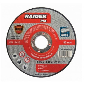 Disc pentru taiat metal 115х1.0х22.2mm INOX RDP Disc pentru taiat metal 115х1.0х22.2mm INOX RDP
