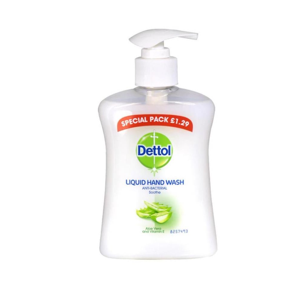 Sapun lichid antibacterial Dettol Aloe Vera si Vitamina E 250ml