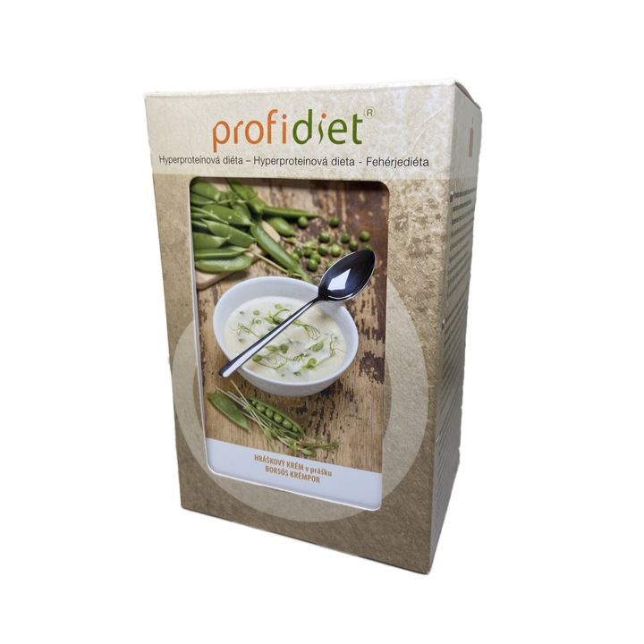 Profidiet, Zöldborsókrémleves- instant leves, 210 g, 7 tasak, Fehérjediéta