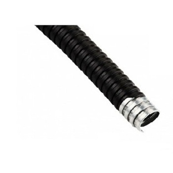 Tub Furtun metalic izolat din PVC Mutlusan fara fire, 21-25.4mm, negru, 50m Tub Furtun metalic izolat din PVC Mutlusan fara fire, 21-25.4mm, negru, 50m