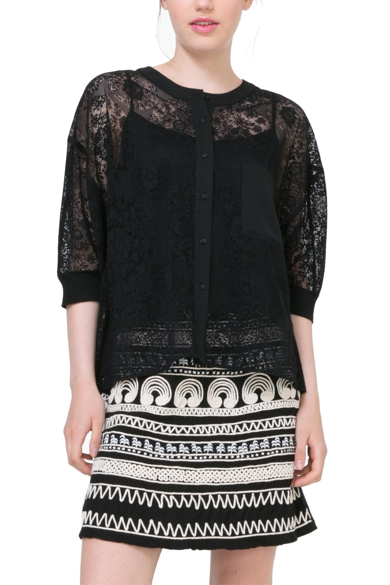 Camasa, Desigual 72C2GF4, Negru