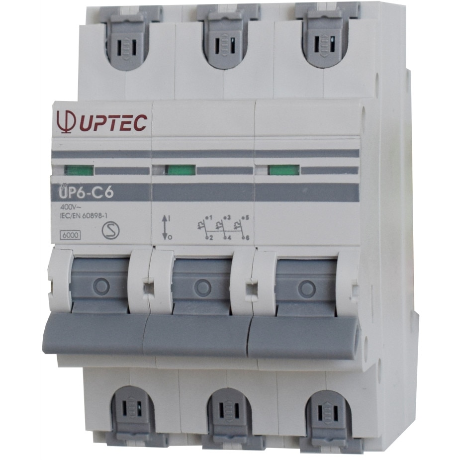 Intrerupator automat tripolar UP-6 UPTEC 6A curba C, Comtec