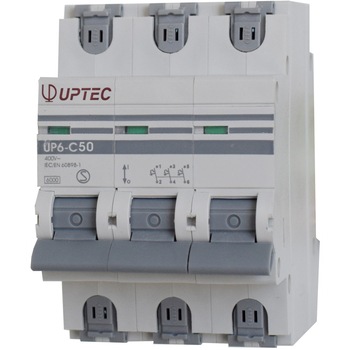 Intrerupator automat tripolar UP-6 UPTEC 50A curba C, Comtec Intrerupator automat tripolar UP-6 UPTEC 50A curba C, Comtec