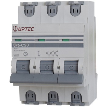 Intrerupator automat tripolar UP-6 UPTEC 20A curba C, Comtec Intrerupator automat tripolar UP-6 UPTEC 20A curba C, Comtec