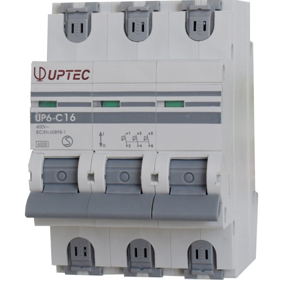 Intrerupator automat tripolar UP-6 UPTEC 16A curba C, Comtec
