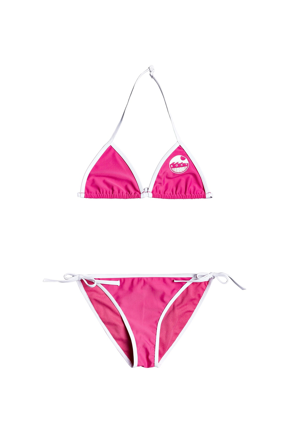 ROXY, Costum de baie din doua piese cu margini contrastante Early RX, Fucsia, 149-154 CM