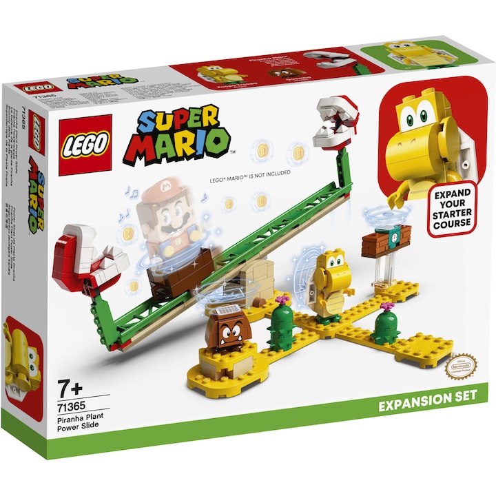LEGO Super Mario, Комплект за разширяване - Toboganul Plantei Piranha 71365, 217 части