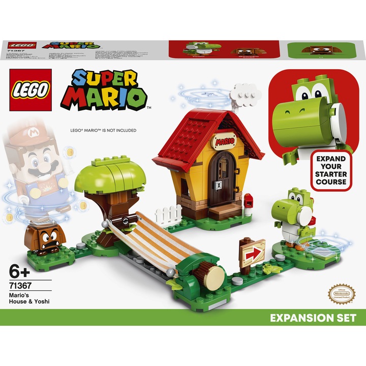 LEGO Super Mario, Set de extindere - Casa lui Mario si Yoshi 71367, 205 piese