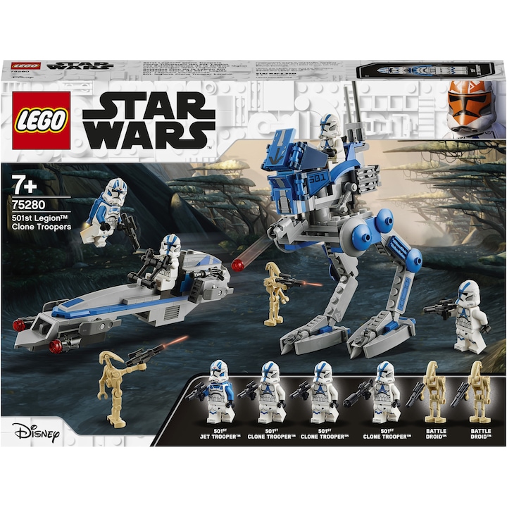 LEGO Star Wars - Clone Troopers din Legiunea 501 75280, 285 piese