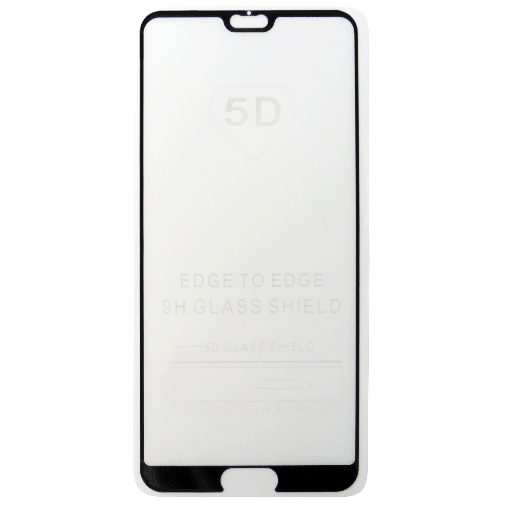 Folie sticla protectie ecran 5D Full Glue margini negre pentru Huawei P20