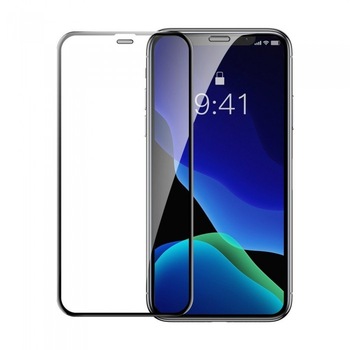 Folie Sticla Baseus, 2 x Tempered Glass 9H, iPhone XS Max/11 Pro Max, Speaker Dust Protector, Negru Folie Sticla Baseus, 2 x Tempered Glass 9H, iPhone XS Max/11 Pro Max, Speaker Dust Protector, Negru