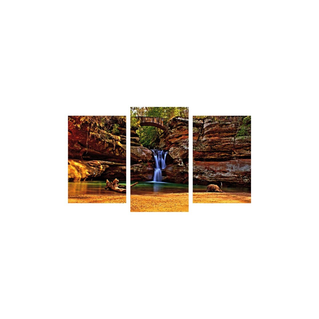 Tablou multicanvas 3 piese 150x90 cm, model Cascada 20