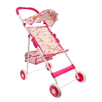 Carucior jucarie pentru papusi, roz - 9816A1 Carucior jucarie pentru papusi, roz - 9816A1