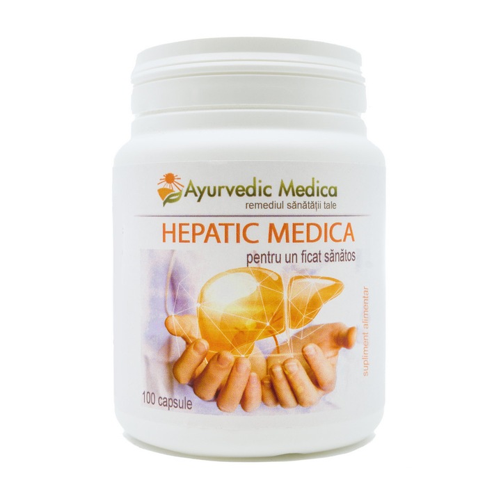 Hepatic medica, 100 capsule, Ayurvedic medica