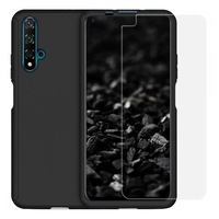 Husa Full Cover 360° (fata + spate + folie sticla) pentru Huawei Nova 5T, Negru