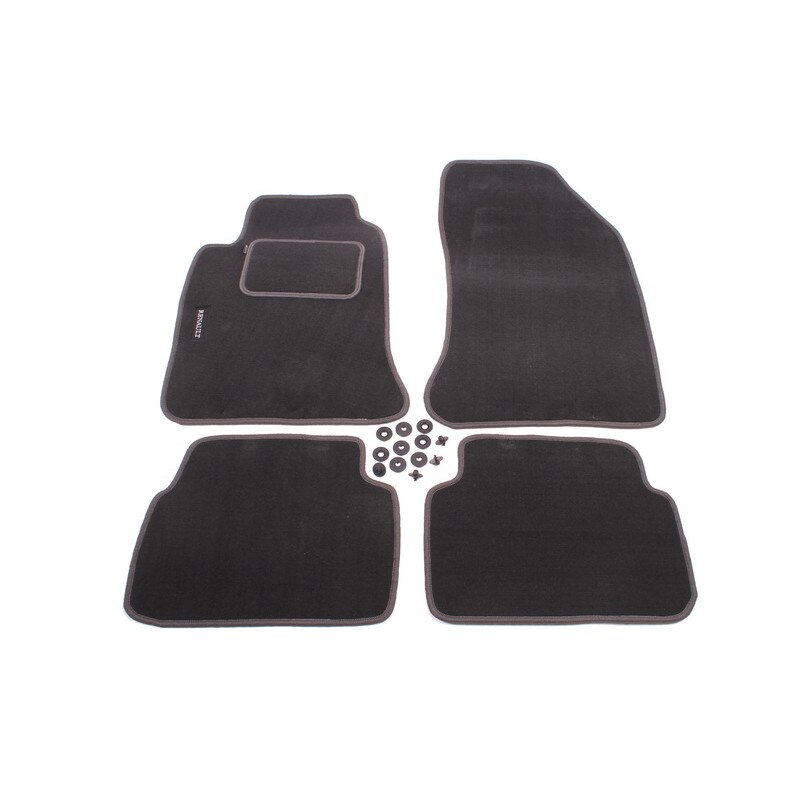 Set 4 covorase auto MAMMOOTH, Velur, pentru RENAULT LAGUNA II 2001-2007 SALOON, Gri