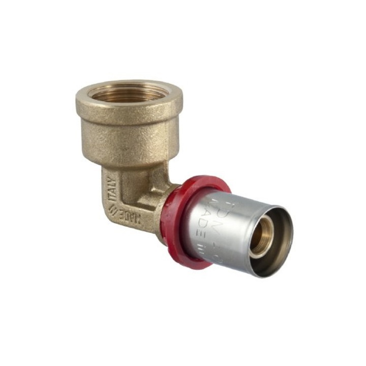 Прес-колена SESTA, Ф20х1/2Ж, 5 броя, За Pex-Al-Pex тръби, Масивен месинг