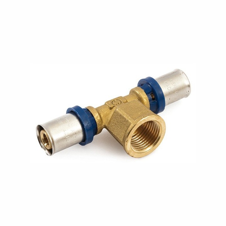 Прес-тройник SESTA, Ф20x1/2Ж, 5 броя, За Pex-Al-Pex тръби, Масивен месинг