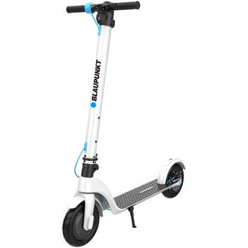 Trotineta electrica Blaupunkt ESC808EDITION, viteza max. 25 km/h (3 viteze), autonomie max. 20 km, pliabila, motor 350W, cruise control, roti 8.5 inch cu camera, geanta transport inclusa, alb Trotineta electrica Blaupunkt ESC808EDITION, viteza max. 25 km/h (3 viteze), autonomie max. 20 km, pliabila, motor 350W, cruise control, roti 8.5 inch cu camera, geanta transport inclusa, alb