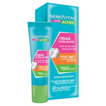 Crema ultra-activa Gerovital Stop Acnee, 15 ml Crema ultra-activa Gerovital Stop Acnee, 15 ml