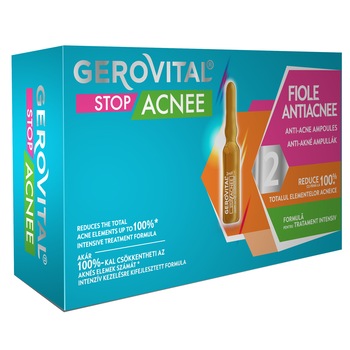 Fiole antiacnee Gerovital Stop Acnee, 10 buc x 2 ml Fiole antiacnee Gerovital Stop Acnee, 10 buc x 2 ml