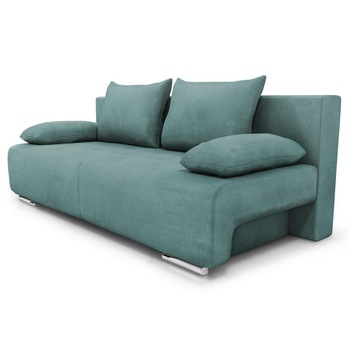 Canapea Giorgia extensibila si lada de depozitare, 192 x 92 cm, VERDE Mint Canapea Giorgia extensibila si lada de depozitare, 192 x 92 cm, VERDE Mint