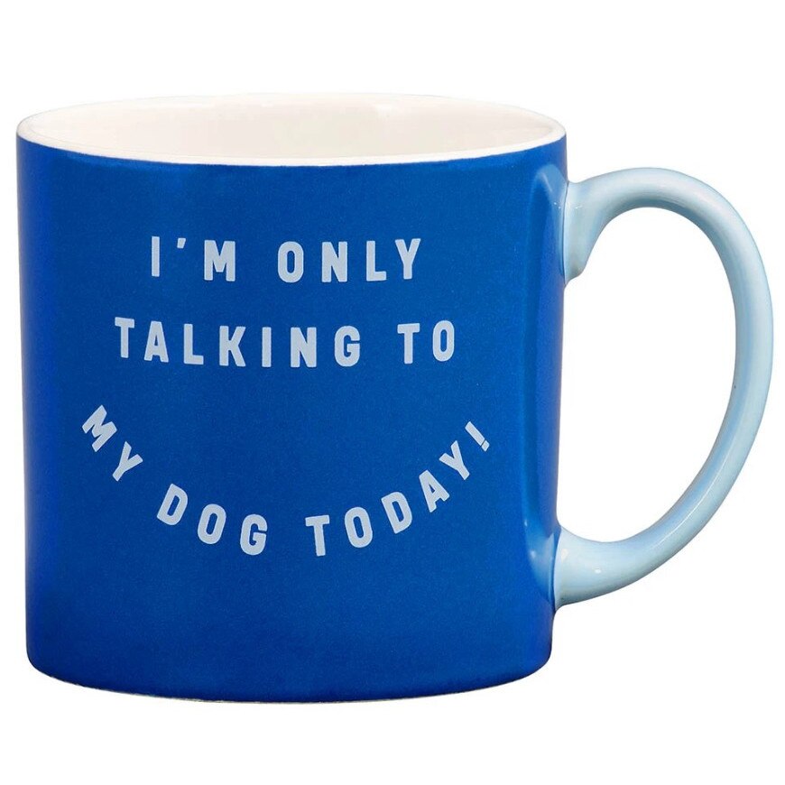 Cana - Dog Only, Ceramica, 330 ml, Alb / Albastru