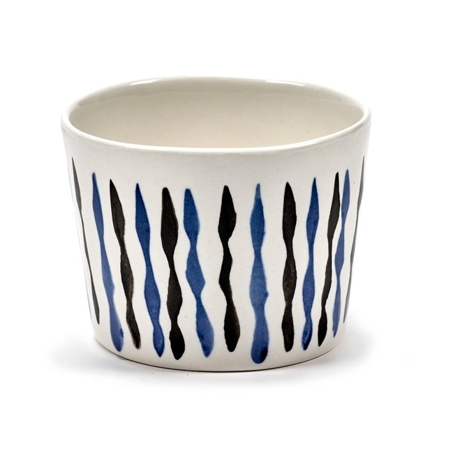 Ceasca - Isabelle's Waves Blue, Portelan, 200 ml, Alb / Albastru