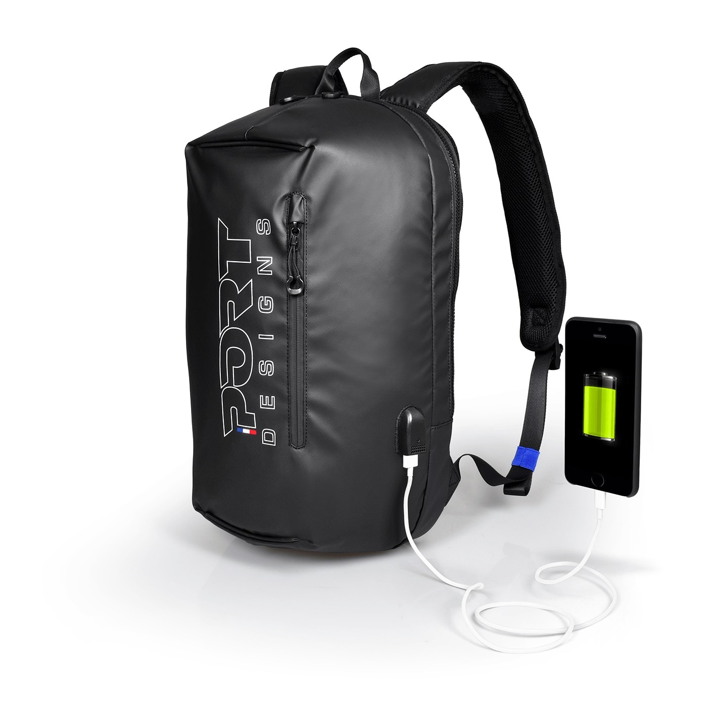 Rucsac laptop Anti-Furt Port Designs Sausalito cu port USB extern, Impermeabil, 13-15.6inch, Negru