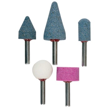 Set 5 piese, piatra abraziva cu tija, prindere 6mm, KWB High-Quality Set 5 piese, piatra abraziva cu tija, prindere 6mm, KWB High-Quality