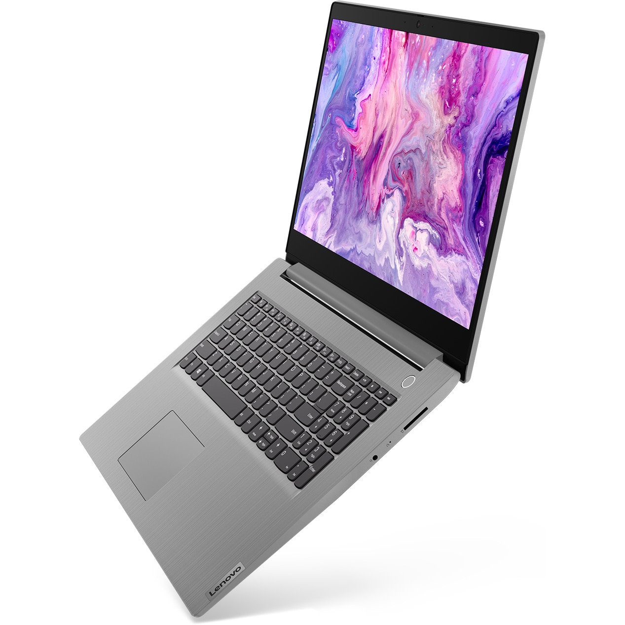 Laptop Lenovo IdeaPad 3 17ADA05 cu procesor AMD Ryzen™ 5 3500U, 17.3" HD+, 8GB, 512GB SSD, AMD Radeon™ Vega 8 Graphics, FreeDOS, Platinum Grey